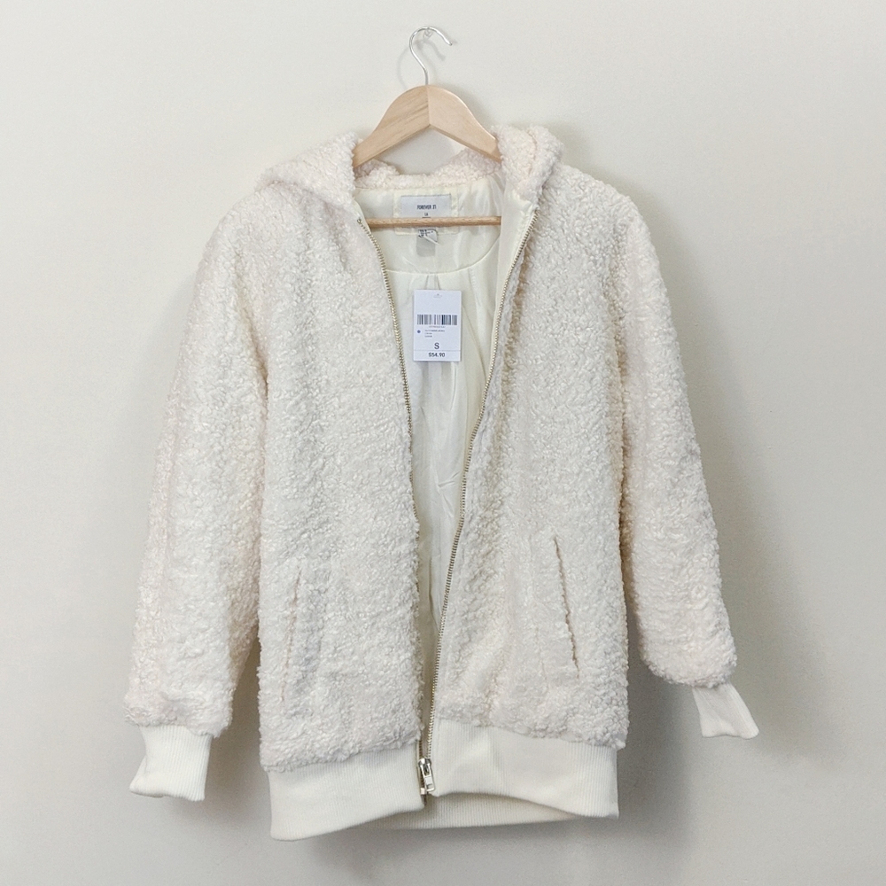 Forever 21 Faux Shearling Bomber Jacket